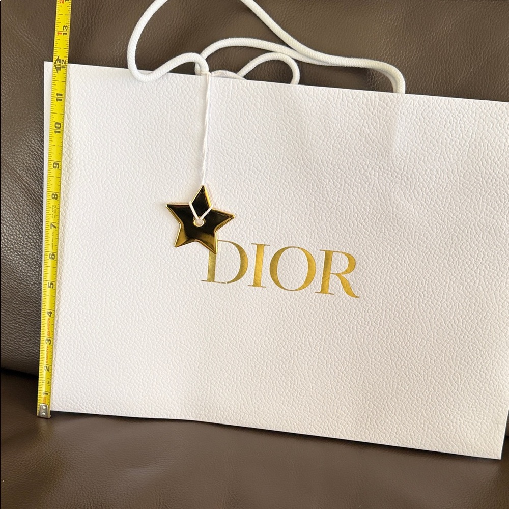 Dior Elegant White and Gold Paper shopping bag - Picture 5 of 5
